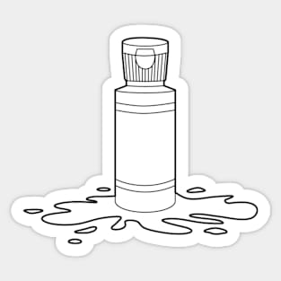 Acrylic Paint Line Icon Sticker